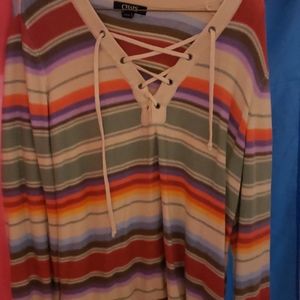 Multicolor stripe sweater